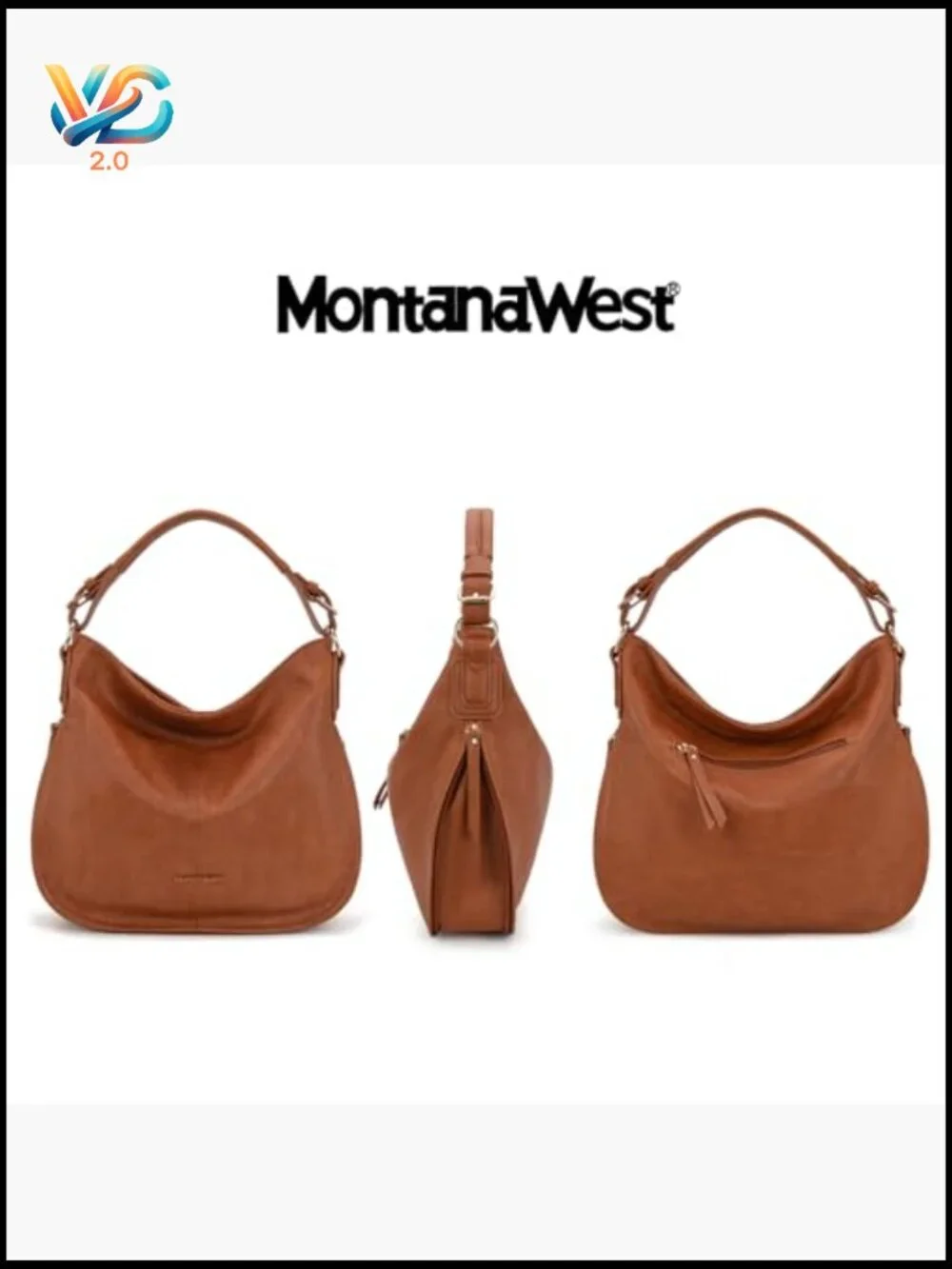 Vegan Leather Hobo Shoulder Bag Crossbody Purse Handbag Tote